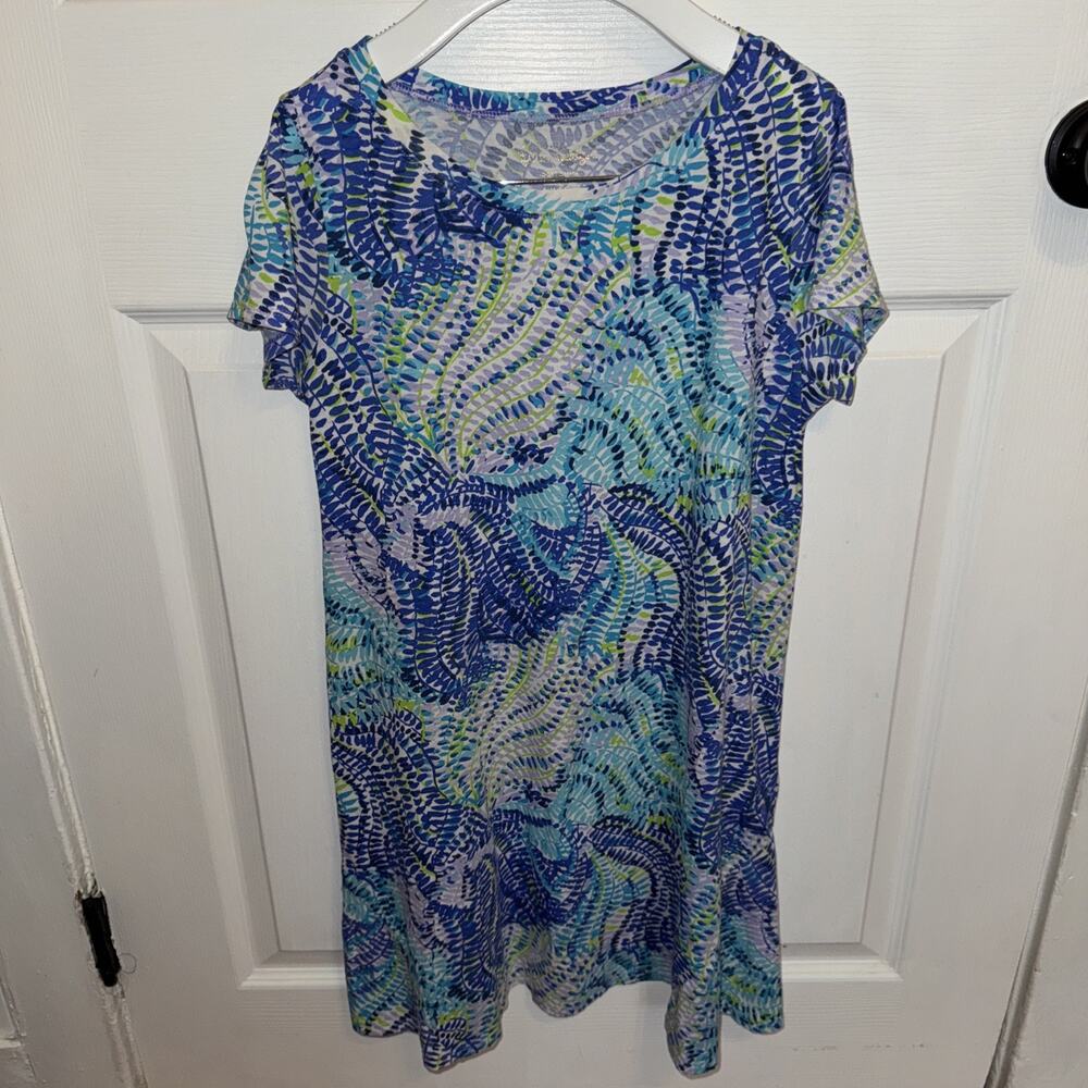 Lilly Pulitzer Girls XL (12-14) Mara Dress Multi color Floral Print Shift Dress